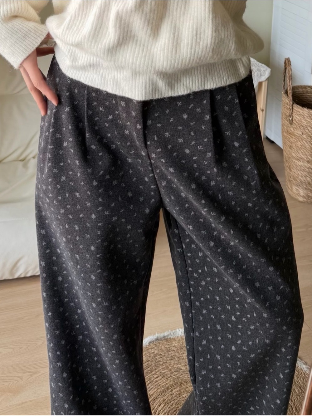 Korean Women's Printed Casual Pants